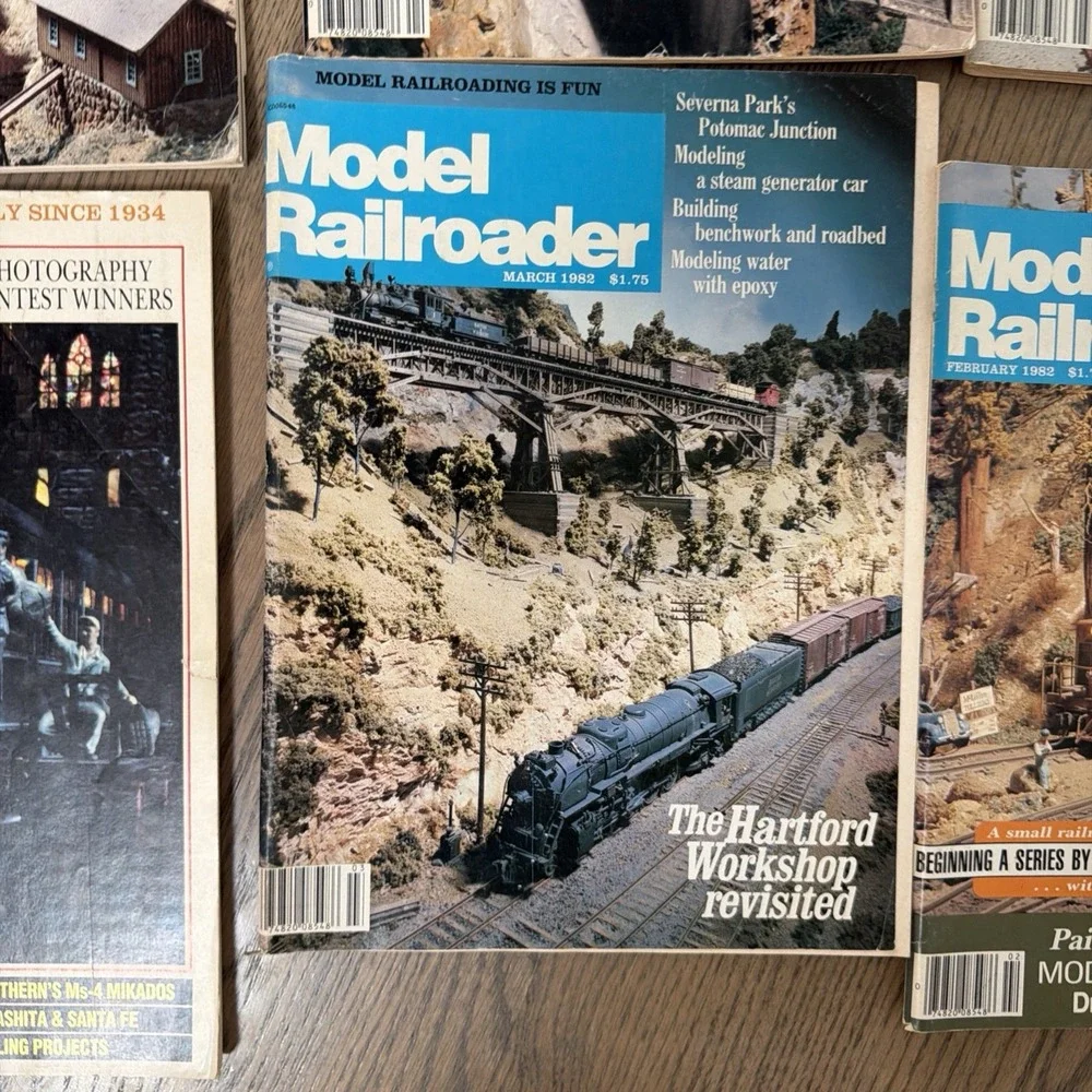 Model railroader Lot Of 7 Vintage Magazines 1982/1984